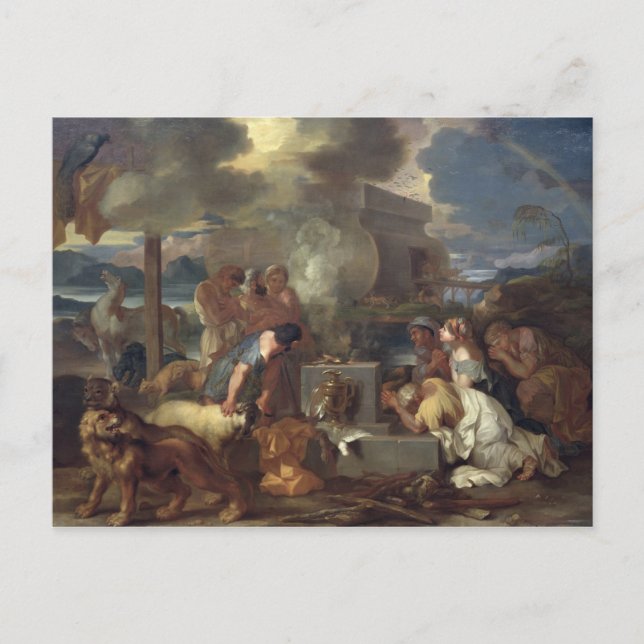 Cartão Postal O Sacrifício de Noah, c.1640 (Frente)