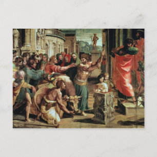 Cartão Postal O Sacrifício em Lystra (desenho para a Sistina C