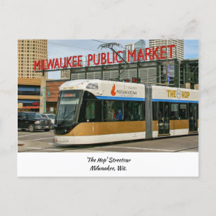 Cartão Postal O Salto Streetcar - Milwaukee, Wisconsin