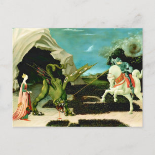 Cartão Postal O santo George e o Dragão
