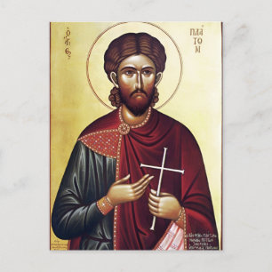 Cartão Postal O Santo Mártico Platão de Ancyra Ortodox