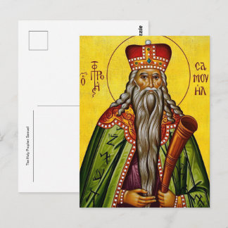 Cartão Postal O Santo Profeta Samuel Ícone Cristão Ortodoxo