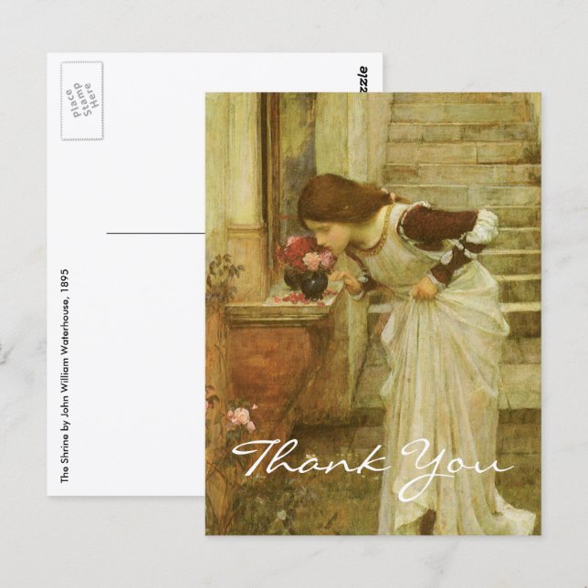 Cartão Postal O Santuário de John William Waterhouse (Frente/Verso)