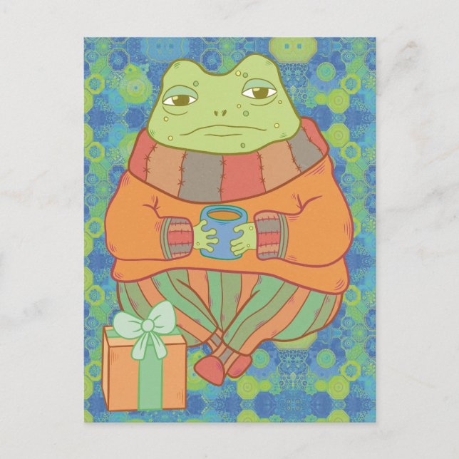 Cartão Postal O Sapo Aconchegante (Frente)
