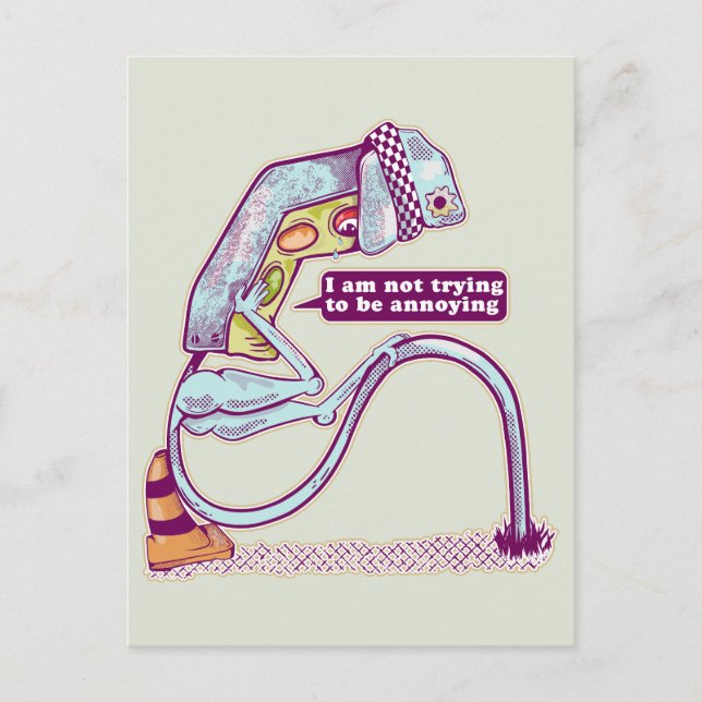 Cartão Postal O semáforo parece triste (Frente)