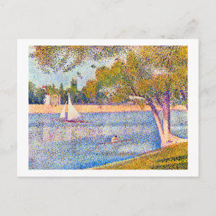 Cartão Postal O Sena em La Grande Jatte, Seurat