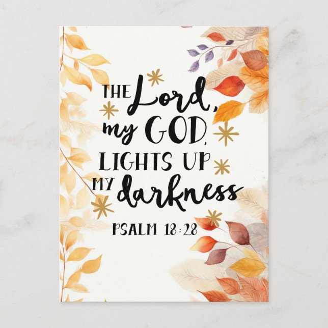 Cartão Postal O Senhor Acende minha escuridão (Frente)