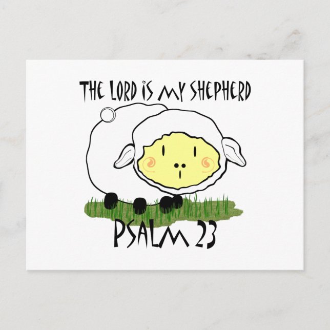 Cartão Postal O SENHOR é a minha camiseta de Criança Psalm 23 -  (Frente)