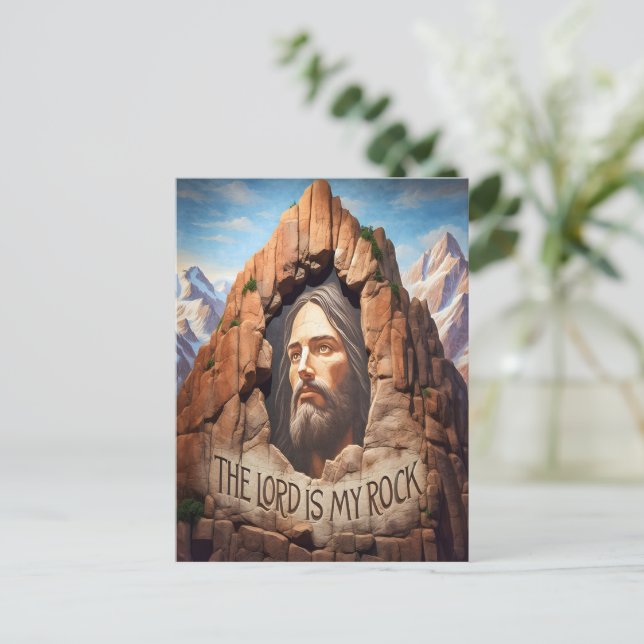 Cartão Postal O Senhor É A Minha Pedra (Em pé/Frente)