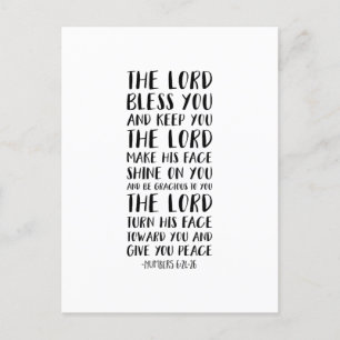 Cartão Postal O Senhor te Abençoe e te Guarde, Números 6:24-26