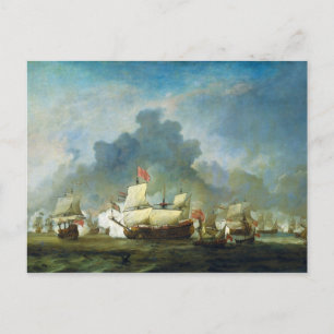 Cartão Postal O Skirmish de Michiel Adriaensz de Ruyter