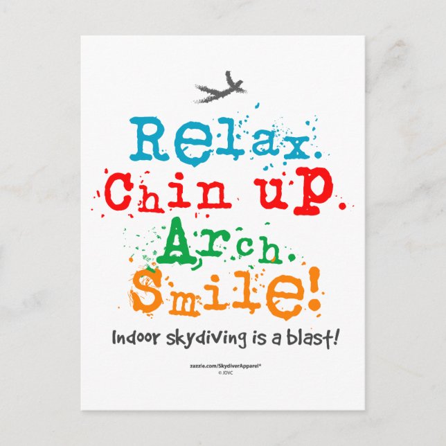 Cartão Postal O Skydiving interior é uma explosão! (Frente)