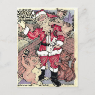 Cartão Postal O Sleigh Estava Atrasado