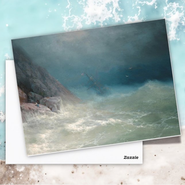 Cartão Postal O Sobrevivente, Ivan Konstantinovich Aivazovsky (Criador carregado)