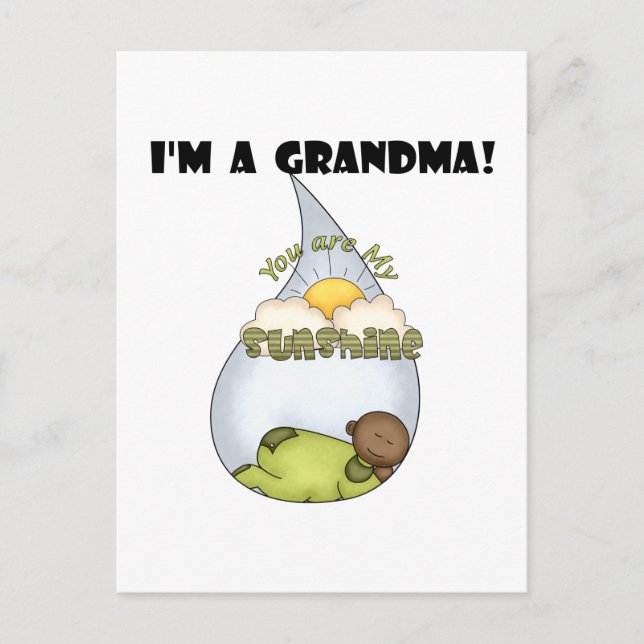 Cartão Postal O Sol da Vovó - Menino Afro-Americano (Frente)