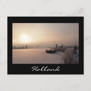 Cartão Postal O sol do inverno nos Países Baixos