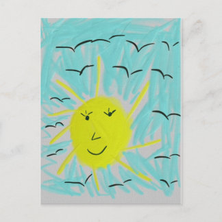 Cartão Postal O sol no céu