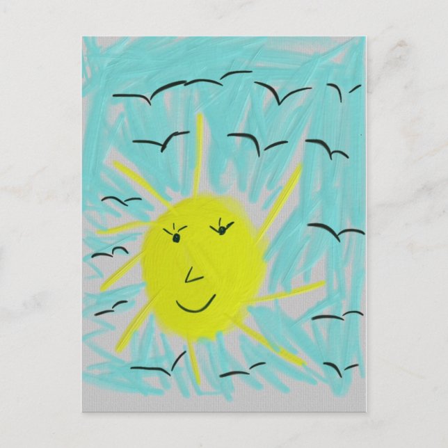 Cartão Postal O sol no céu (Frente)
