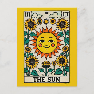 Cartão Postal O Sol Tarot Card Sunshine