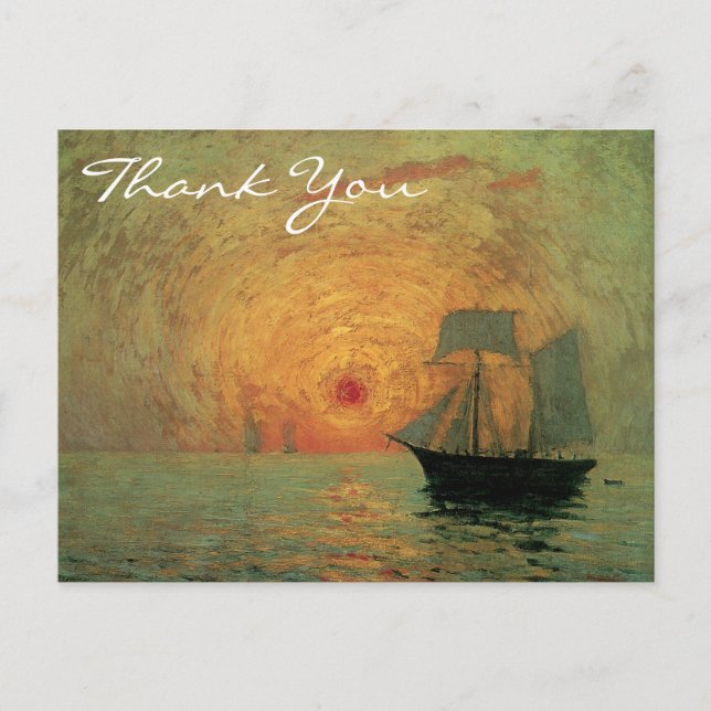 Cartão Postal O Sol Vermelho de Maufra (Frente)