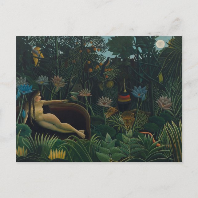 Cartão Postal O Sonho (Le Reve Exotique) de Henri Rousseau (Frente)