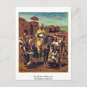 Cartão Postal O Sultão De Marrocos Por Eugene Delacroix