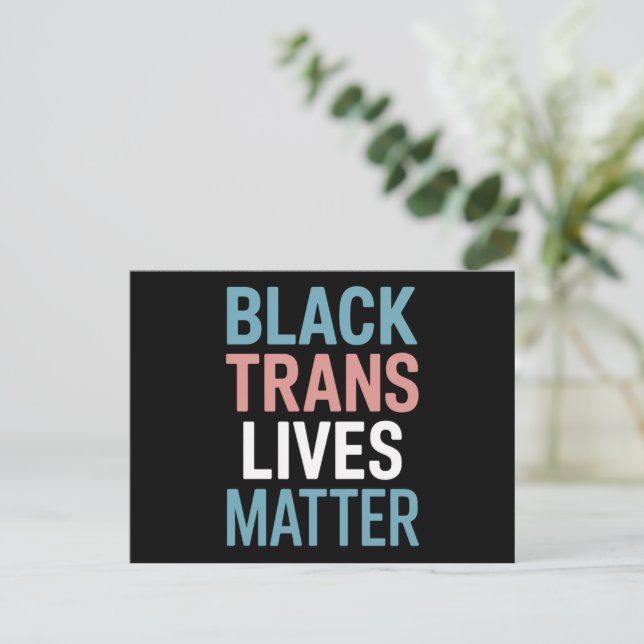 Cartão Postal O suporte a Black Trans LGBTQ vive em transgêneros (Em pé/Frente)