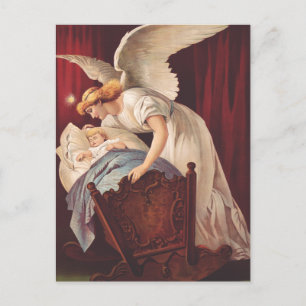 Cartão Postal O sussurro do anjo perto do berço