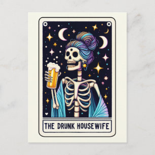 Cartão Postal O Tarot da Esposa Bêbada Divertido e Sarcástico Es
