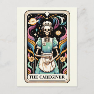 Cartão Postal O Tarot do Cuidador Enfermeira Gótica Retrô Esquel