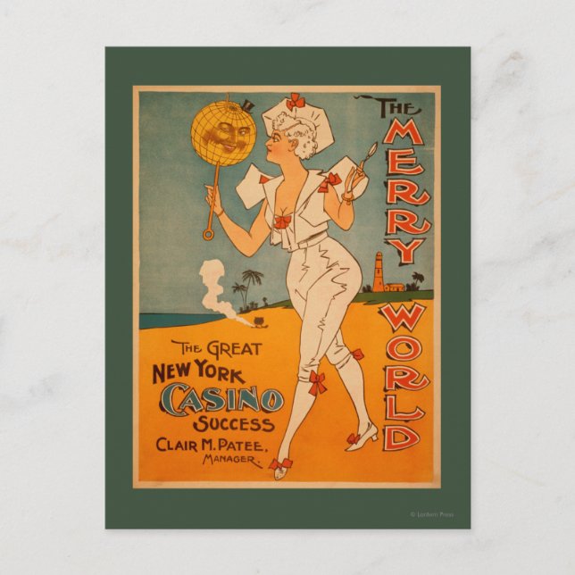 Cartão Postal O Teatro de Sucesso do Casino de Nova York, Excele (Frente)