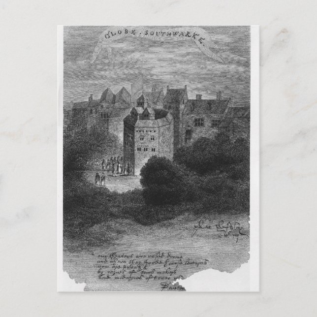 Cartão Postal O Teatro do Globo, Bankside, Southwark (Frente)