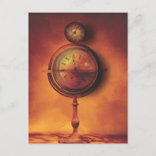 Cartão Postal O tempo todo no mundo do relógio Steampunk