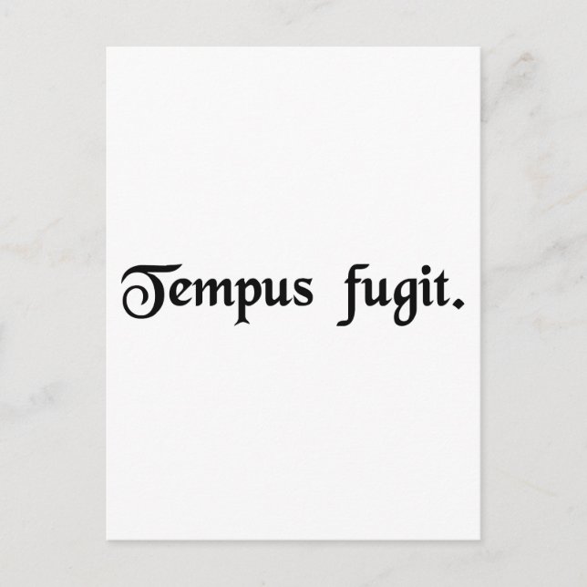 Cartão Postal O tempo voa. (Frente)