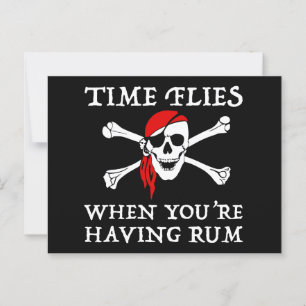Cartão Postal O tempo voa quando você está tendo rum