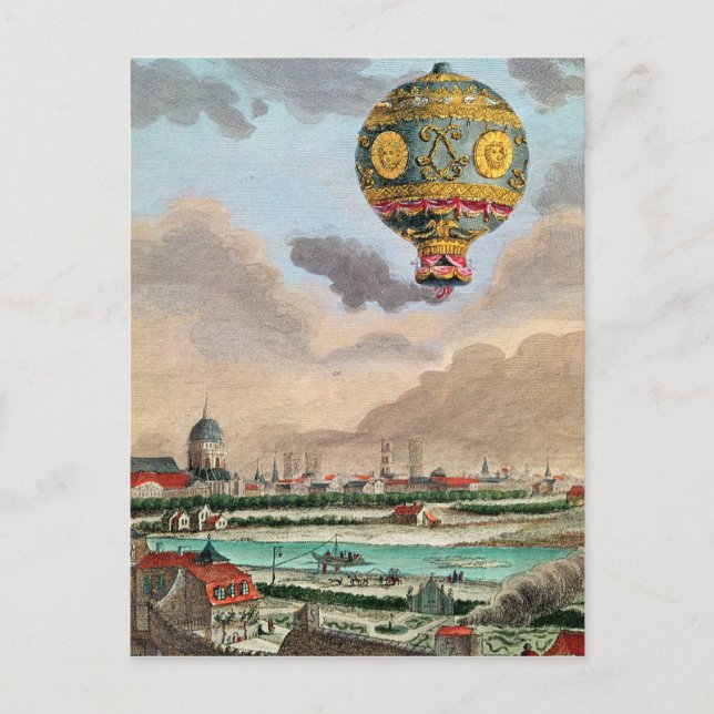 Cartão Postal O terraço de Monsieur Franklin em Passy (Frente)