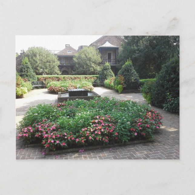 Cartão Postal O terraço sul em Bellingrath (Frente)