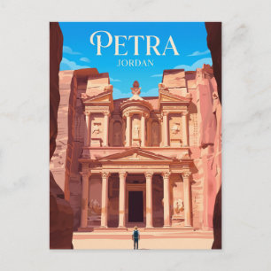 Cartão Postal O Tesouro (Al-Khazneh), Petra Jordânia