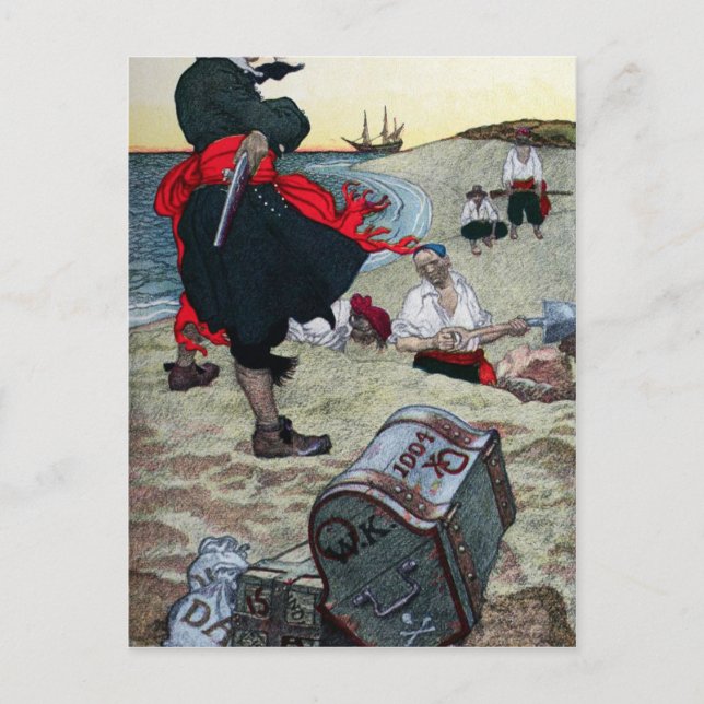 Cartão Postal O tesouro do pirata (Frente)