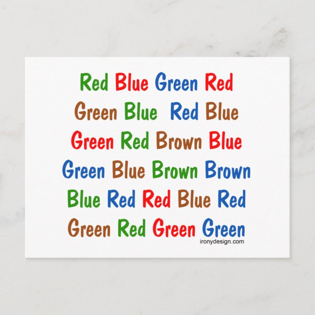 Cartão Postal O teste de furo (Frente)