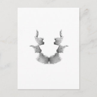 Cartão Postal O Teste de Rorschach Borrões de Tinta Prato 7 Cabe