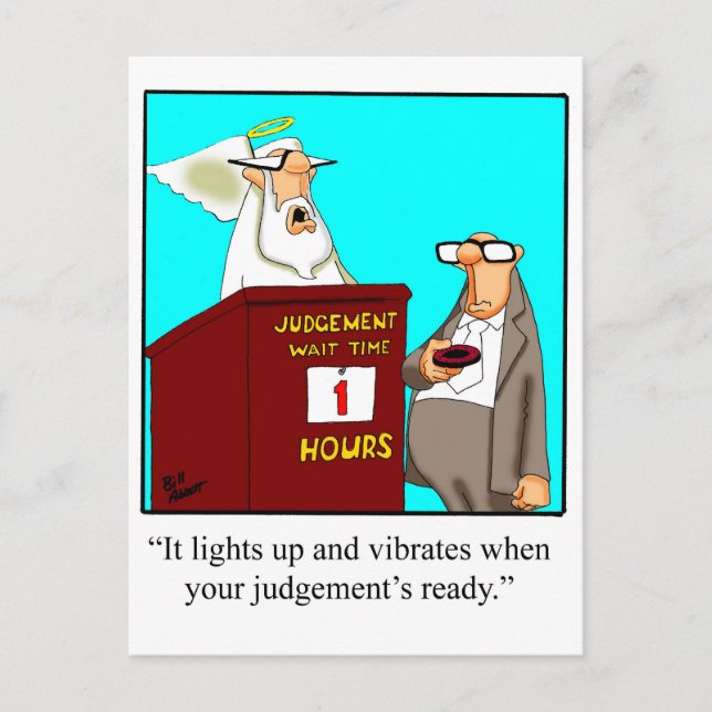 Cartão Postal O teu julgamento está pronto! (Frente)