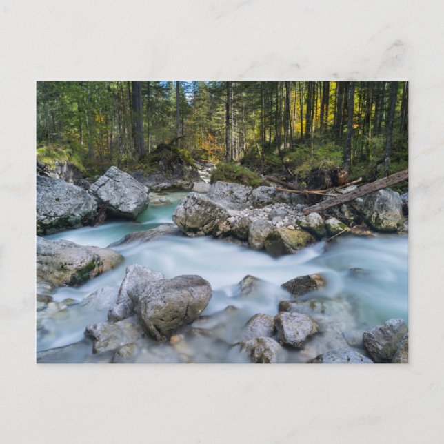 Cartão Postal O torrente Ramsauer Ache (Frente)