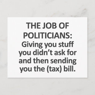 Cartão Postal O trabalho dos políticos