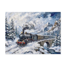 O Trem a Vapor Alpine Express Arte de Montanha de