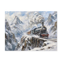 O Trem a Vapor Alpine Express Arte de Montanha de