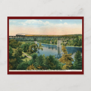 Cartão Postal O Trem Olímpico, Vintage da Ponte de Curta Linha