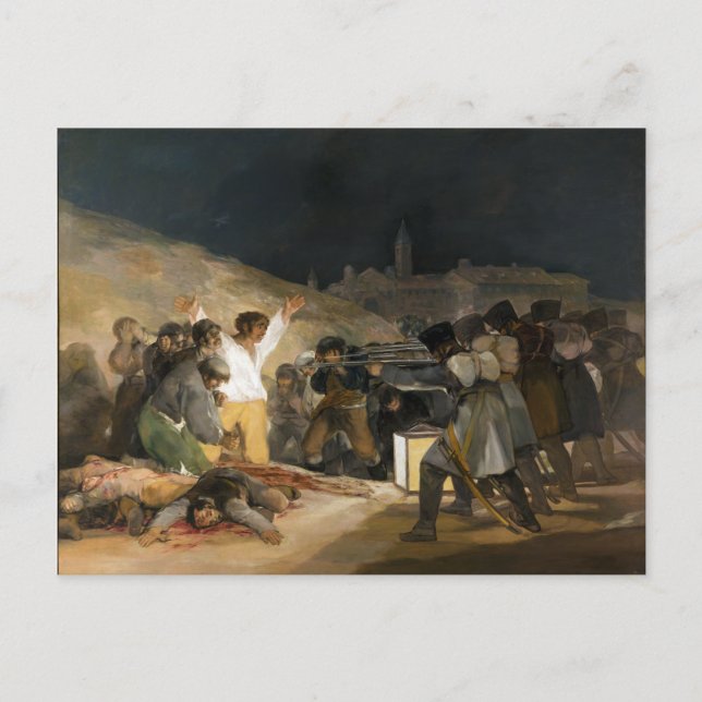Cartão Postal O Três de Maio de 1808 por Francisco Goya (Frente)