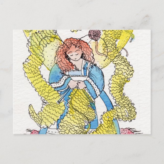 Cartão Postal O tricô (Frente)