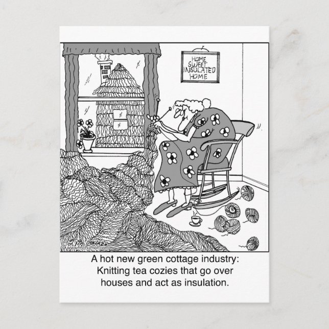 Cartão Postal O tricô, uma indústria de algodão verde (Frente)